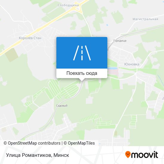 Карта Улица Романтиков