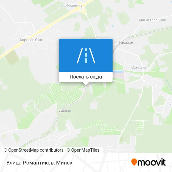 Карта Улица Романтиков