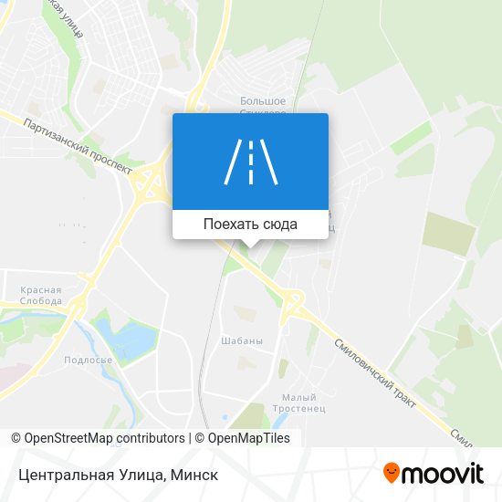 Карта Центральная Улица