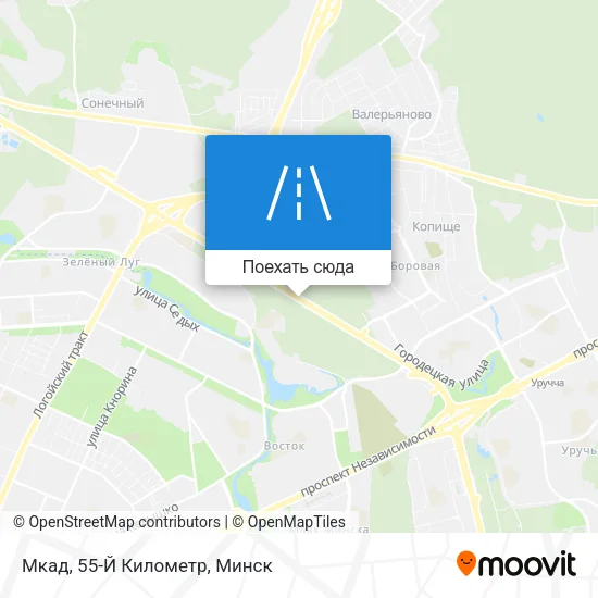 Карта Мкад, 55-Й Километр