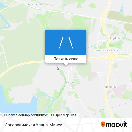 Карта Лапоровичская Улица
