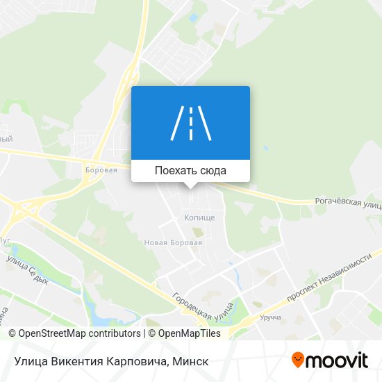 Карта Улица Викентия Карповича