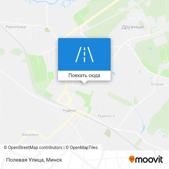 Карта Полевая Улица