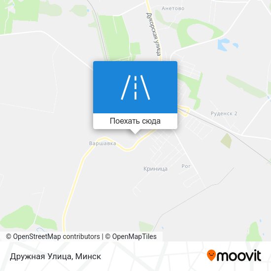 Карта Дружная Улица