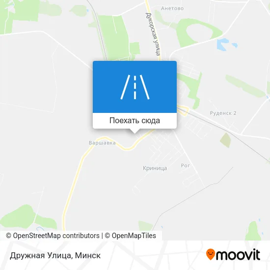 Карта Дружная Улица