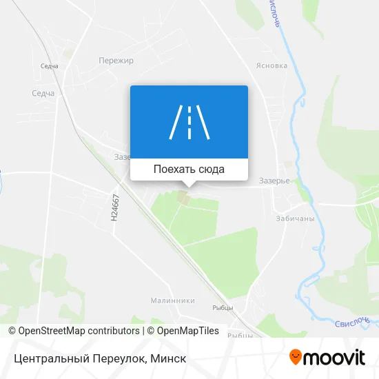 Карта Центральный Переулок