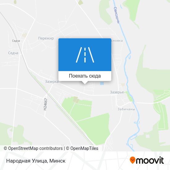 Карта Народная Улица