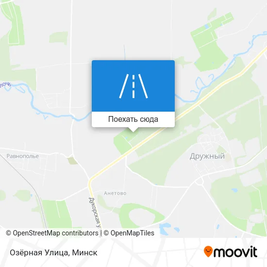 Карта Озёрная Улица