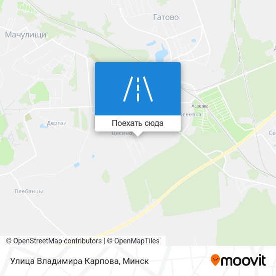 Карта Улица Владимира Карпова