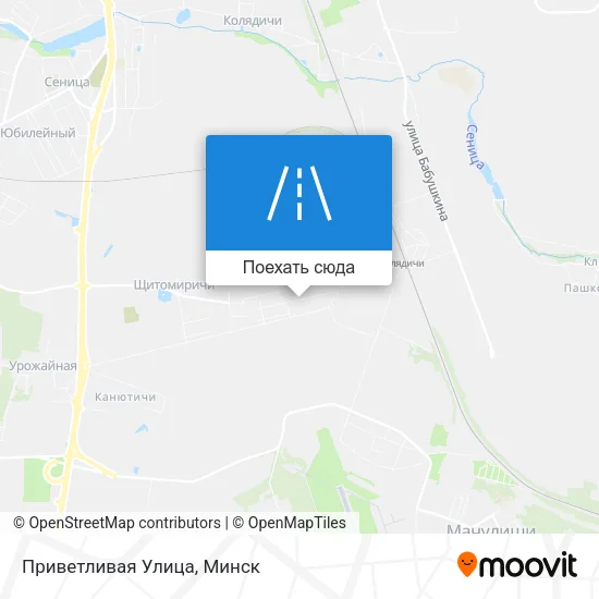 Карта Приветливая Улица
