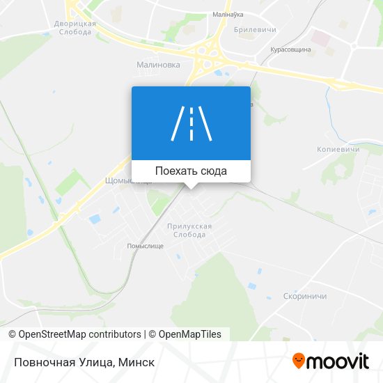 Карта Повночная Улица