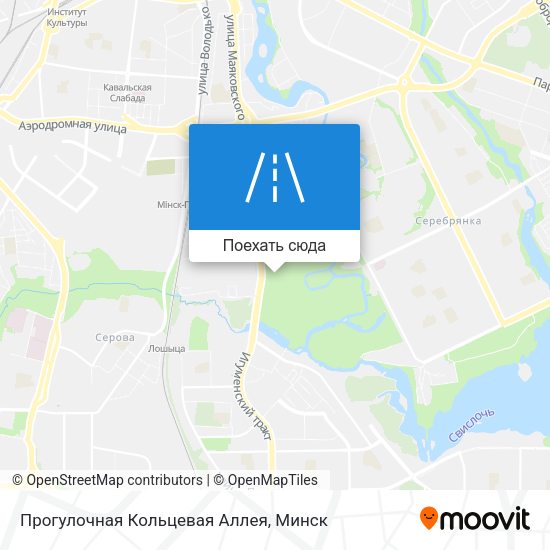 Карта Прогулочная Кольцевая Аллея