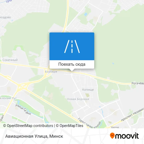 Карта Авиационная Улица