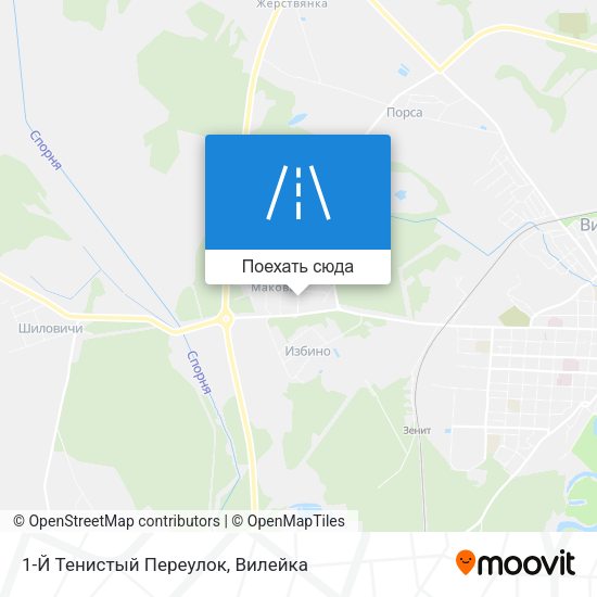Карта 1-Й Тенистый Переулок