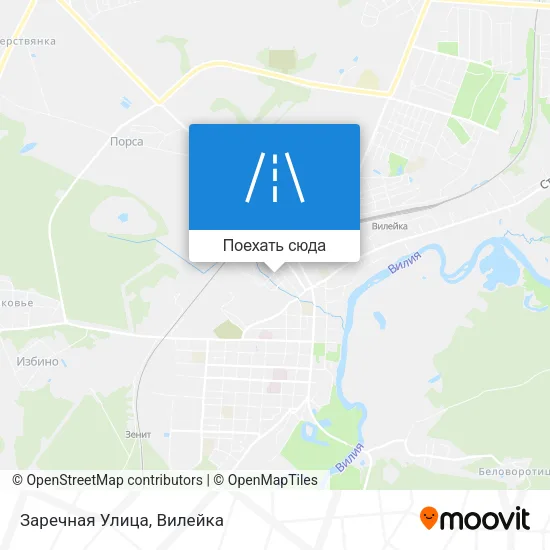 Карта Заречная Улица