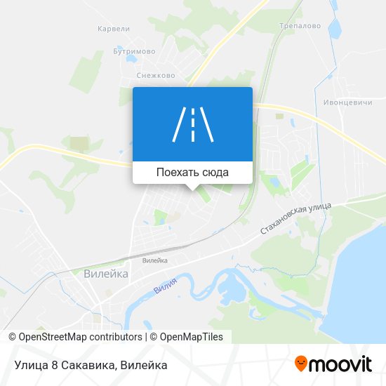 Карта Улица 8 Сакавика