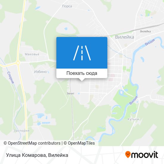 Карта Улица Комарова