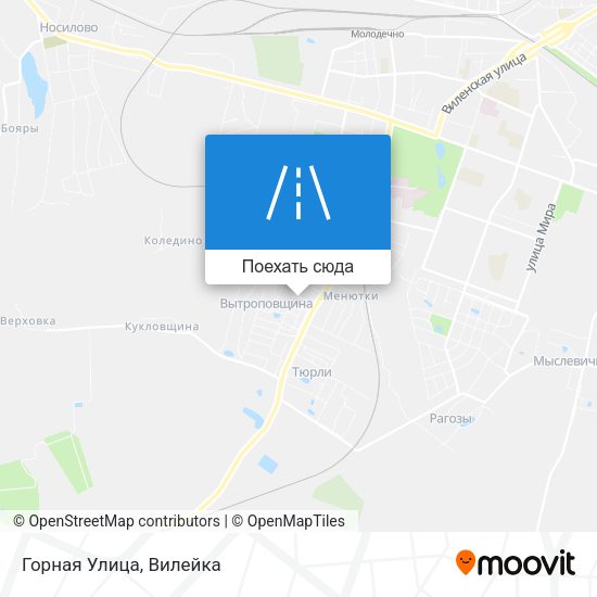 Карта Горная Улица