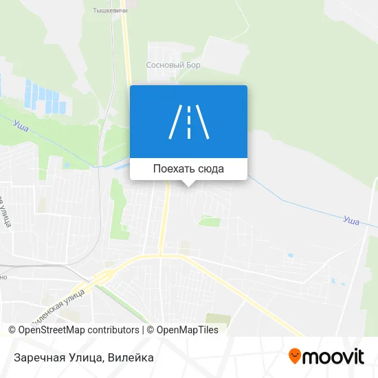 Карта Заречная Улица