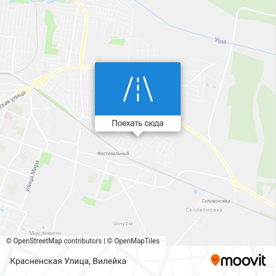 Карта Красненская Улица