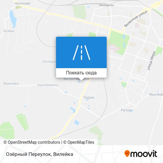 Карта Озёрный Переулок
