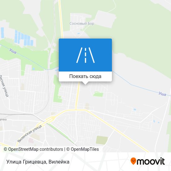 Карта Улица Грицевца