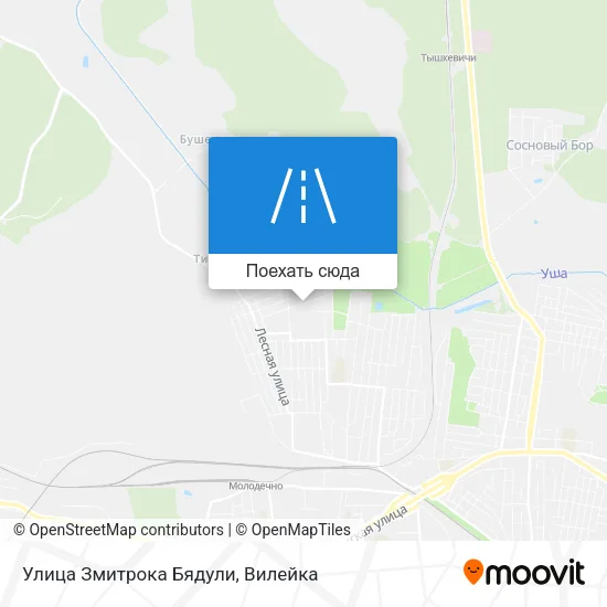 Карта Улица Змитрока Бядули