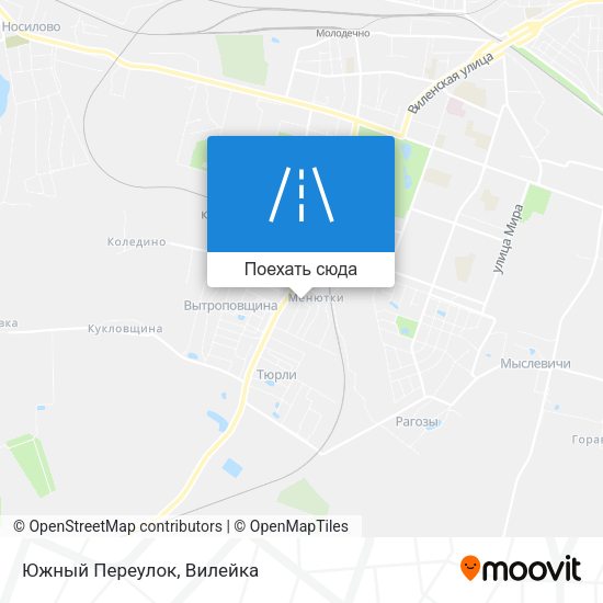 Карта Южный Переулок