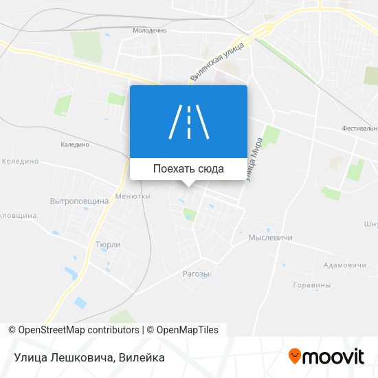 Карта Улица Лешковича