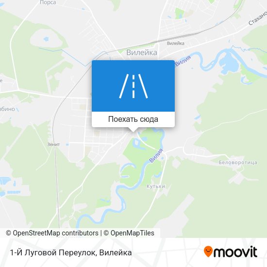 Карта 1-Й Луговой Переулок