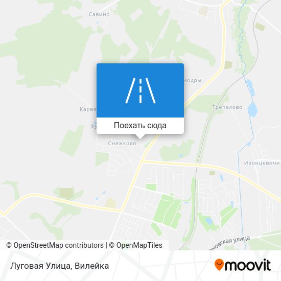 Карта Луговая Улица
