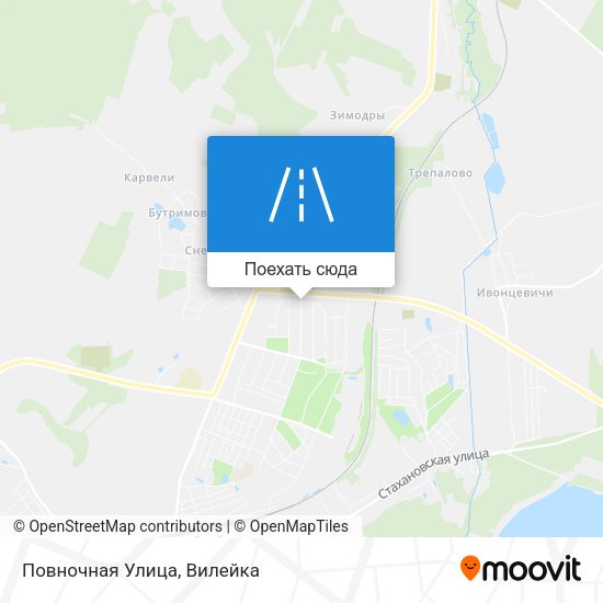 Карта Повночная Улица