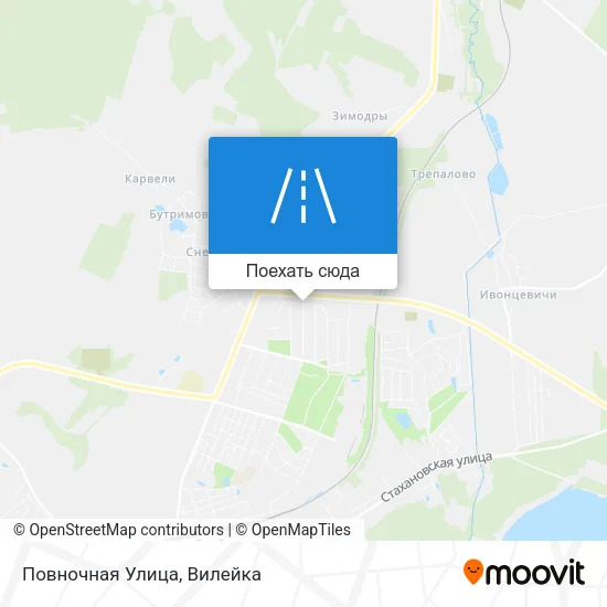 Карта Повночная Улица