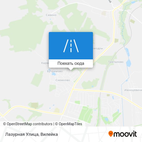 Карта Лазурная Улица