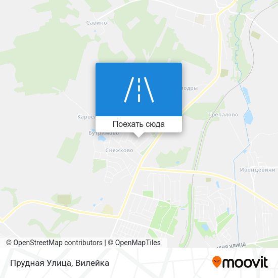 Карта Прудная Улица