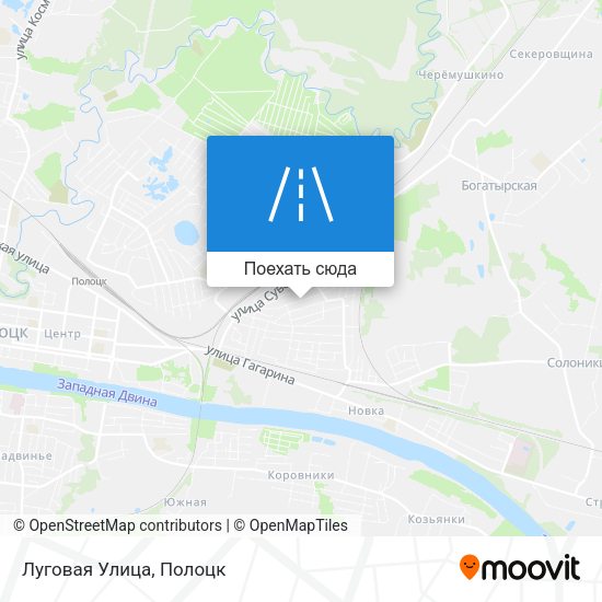Карта Луговая Улица