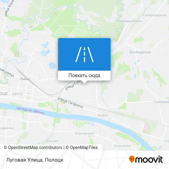 Карта Луговая Улица