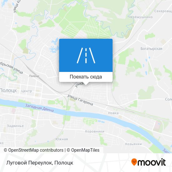 Карта Луговой Переулок