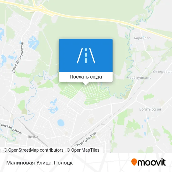 Карта Малиновая Улица