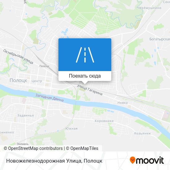 Карта Новожелезнодорожная Улица