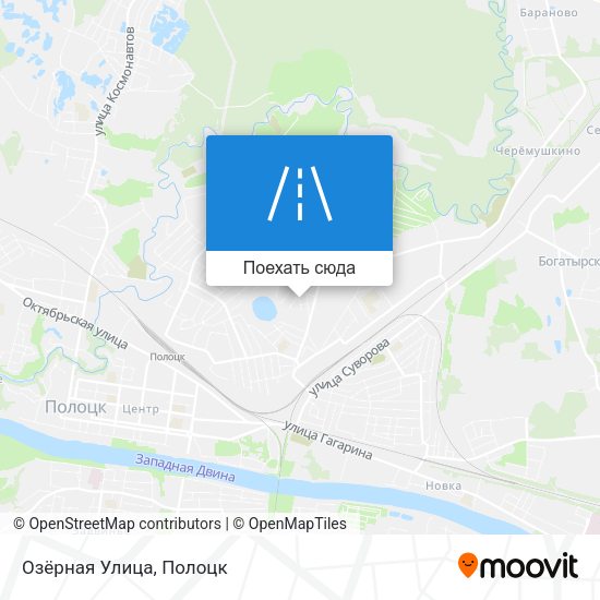Карта Озёрная Улица