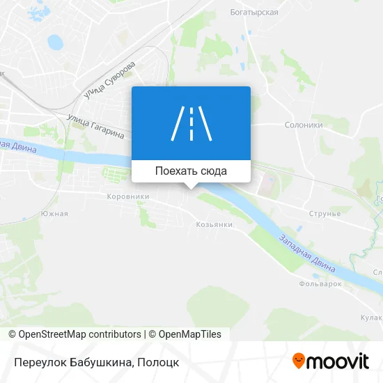 Карта Переулок Бабушкина