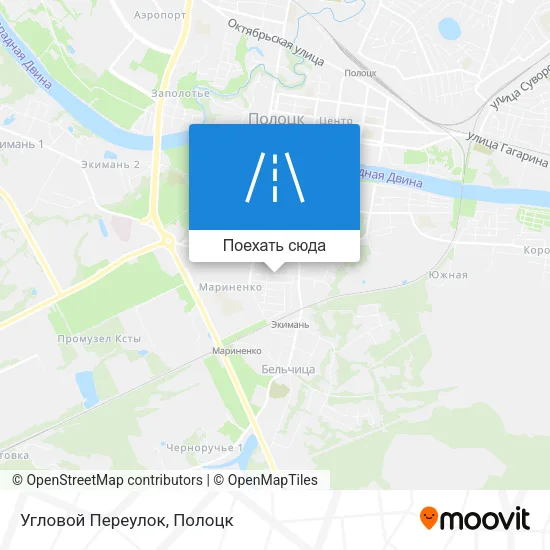 Карта Угловой Переулок