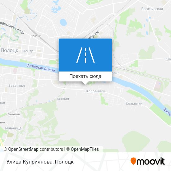Карта Улица Куприянова