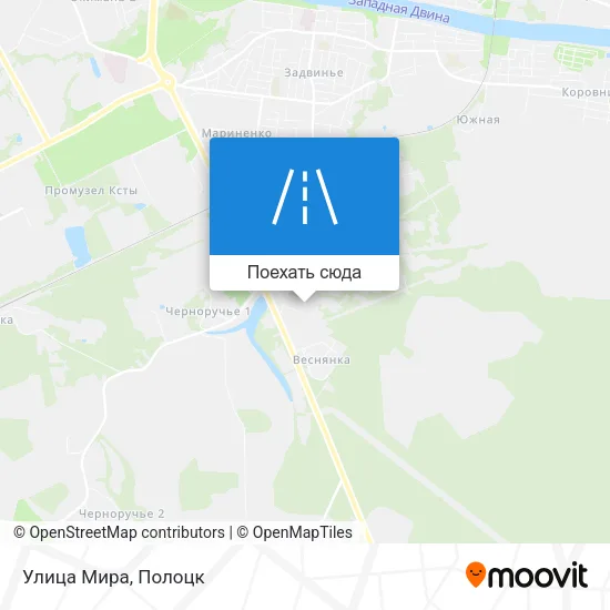 Карта Улица Мира