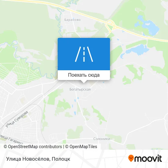 Карта Улица Новосёлов