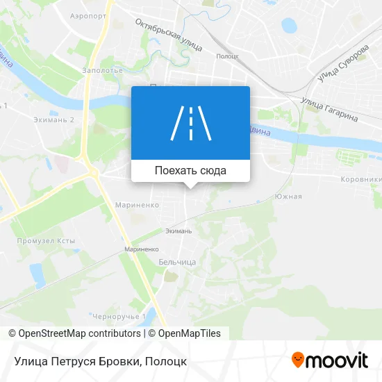 Карта Улица Петруся Бровки