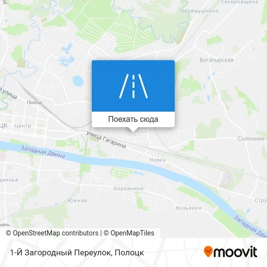 Карта 1-Й Загородный Переулок