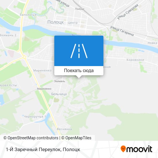 Карта 1-Й Заречный Переулок