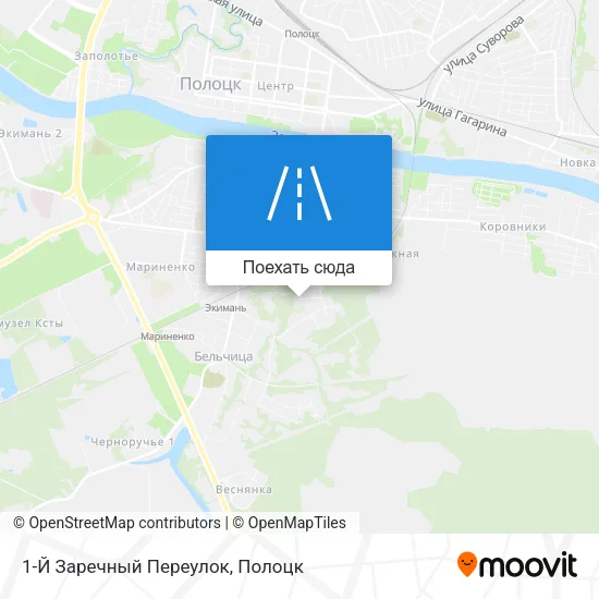 Карта 1-Й Заречный Переулок